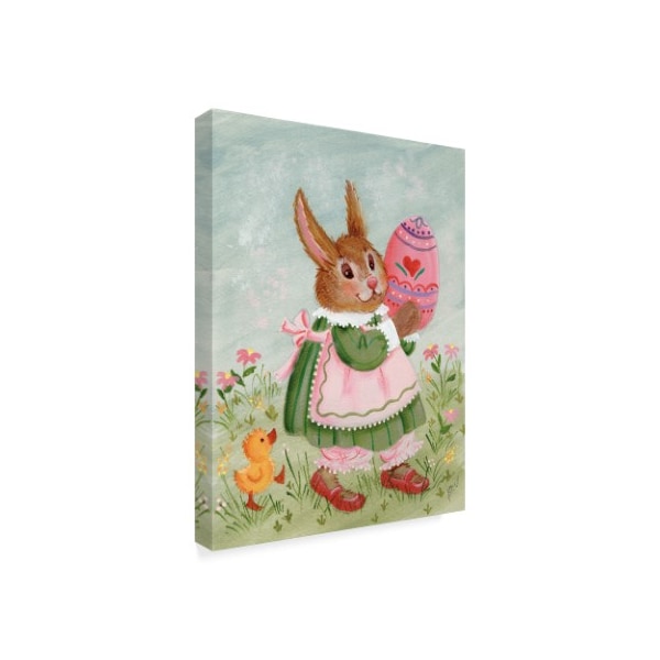 Beverly Johnston 'Bunny In Dress' Canvas Art,24x32